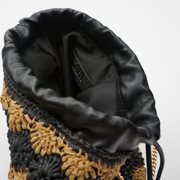 NWT Zara Woven Bucket Purse - Picture 7 of 9